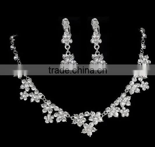 Crystal Wedding Bridal Accessories Crown,Necklace,Earring Set Handmade Jewelry photo-6