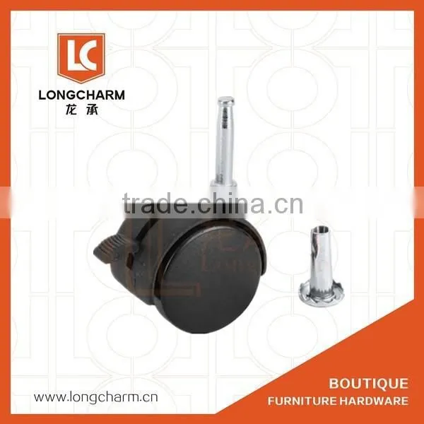 Threaded Plastic Wheels With Decorative Cap Chair Locking Casters Furniture Wheel YL-6310 photo-2