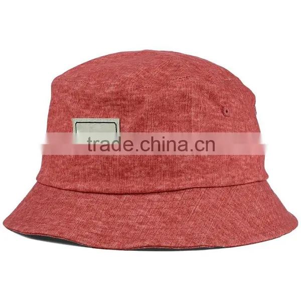 New Arrival Cotton Blank Pink Cheap Custom Plain Bucket Hat photo-2
