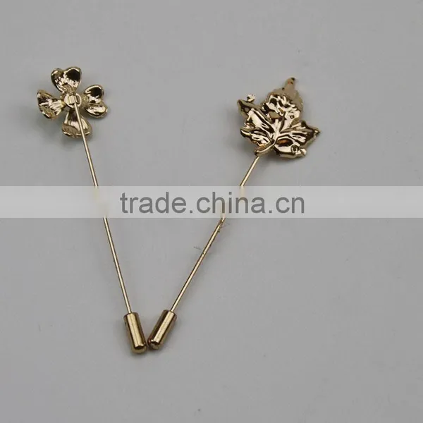 Men's Fancy Flower Antique Silver Brooch Pin