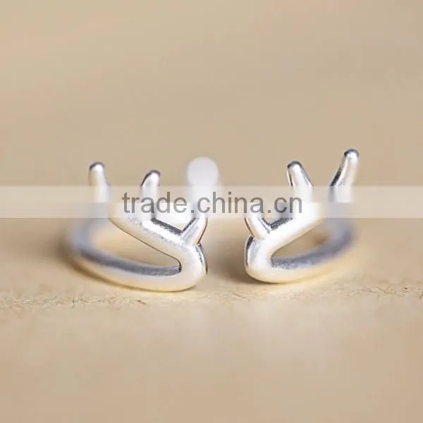 2015 Fashion Antler Silver Ring and Deer Horn Silver Ring Set S925 Sterling Silver photo-5