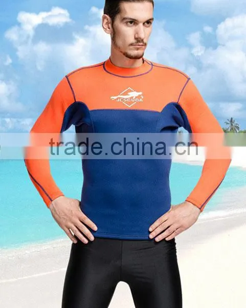 Diving Scuba Long Sleeves Wetsuit T-shirt for Men Keep Warm UPF 50+ photo-4