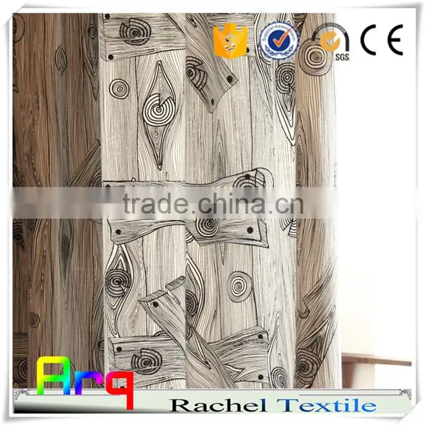 Latest Creative Design Linen/ Cotton or Polyester Eco Friendly Waterproof Fabric Natural Straw Fabric Wood Deisgn Fabric