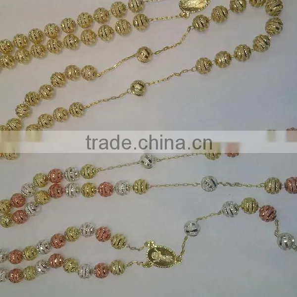 Gold Plated Rosary Necklace