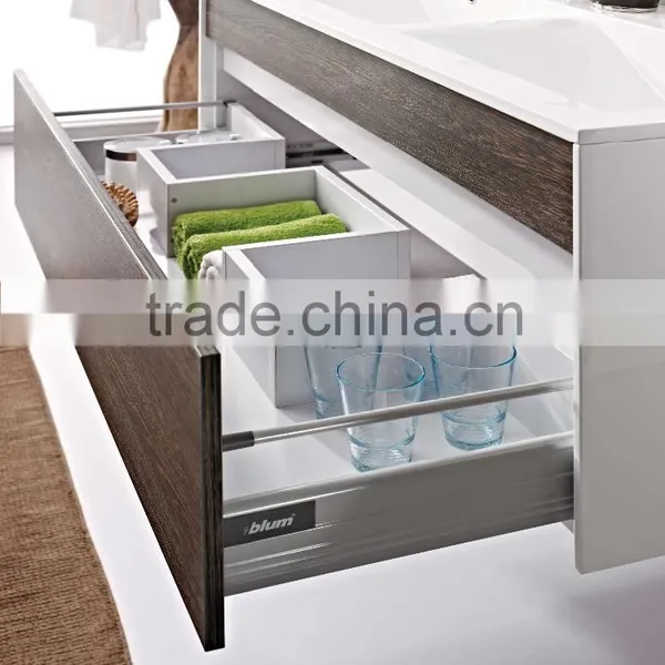 Bathroom Furniture Unit Solid Wood Wall Mounted Big Size Vanity Cabinet photo-3