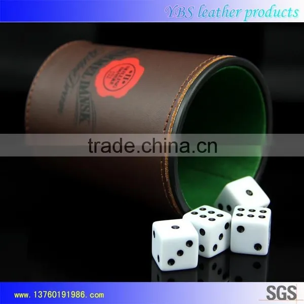 Customized Logo pu Leather Dice Cup With Dices photo-4