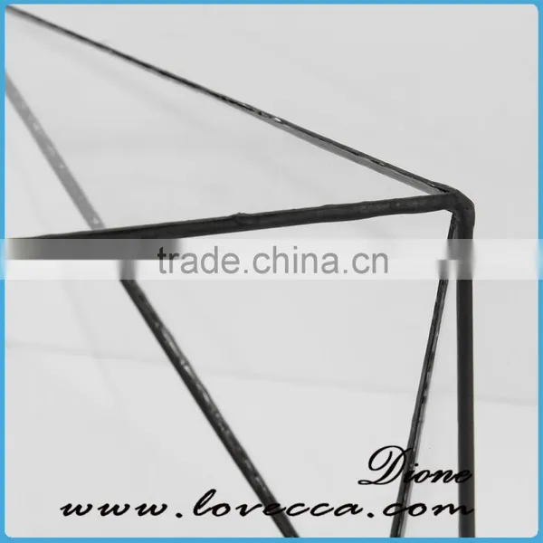 MOQ Only 25pcs/Design Fashion Home Decoration Black Color 20*20cm Geometrical Glass Terrarium For Planter photo-4