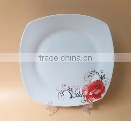 11'' Square Porcelain Custom Dinner Plates for Wedding Ceramic Dinner Plates and Dishes Cheap Bulk Stock photo-2