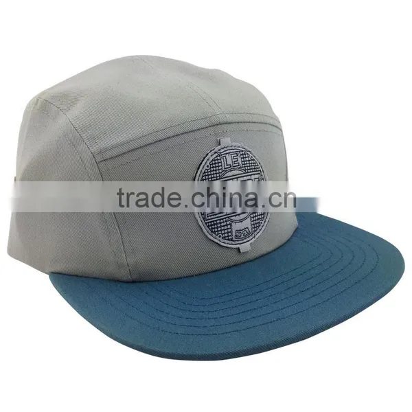 Embroidered Patch Flat Brim Army Cap Badge With Adjustable Strap Running Hat photo-2
