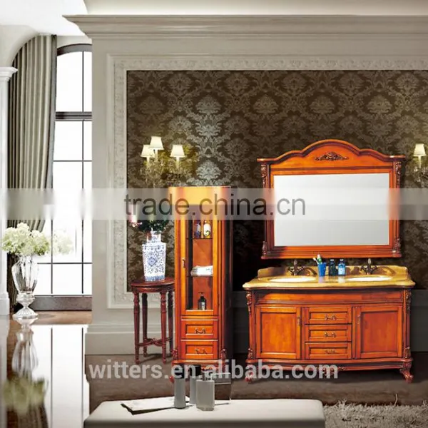 European Modern Antique Round Bathroom Vanity Furniture WTS619 photo-5