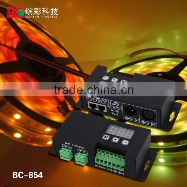 BC-854 Support RJ 45 Port DC12-24V 4 Channels Rgbw Dmx512 Decoder photo-3