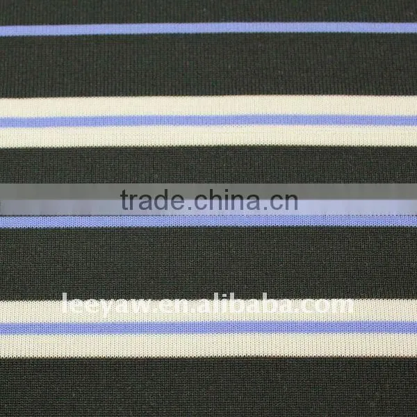100% Poly Stripe Jersey Fabric With Wicking Finished