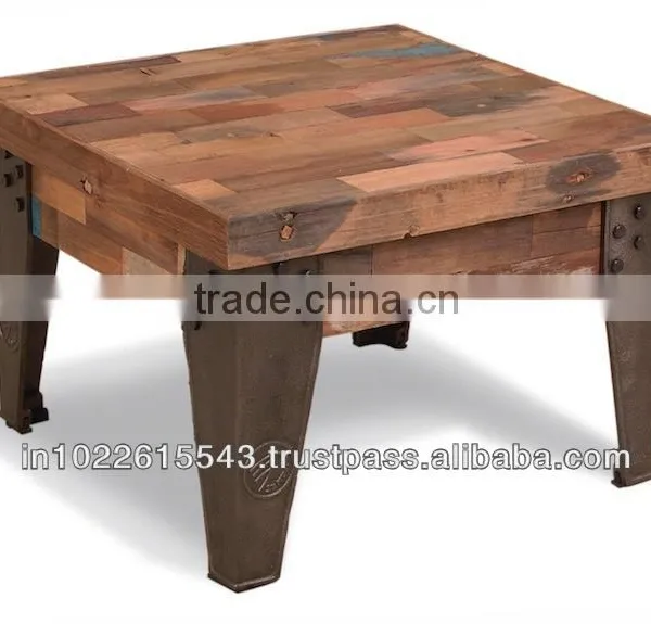 INDUSTRIAL COFFEE TABLE, WOODEN COFFEE TABLE, Reclaimed Wood Furniture