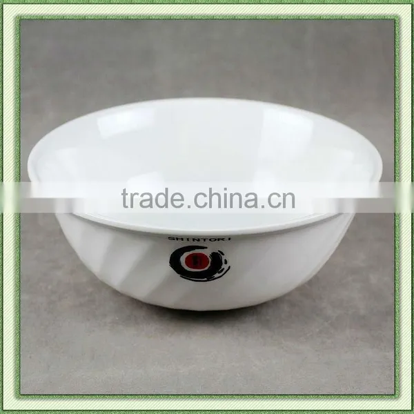 White Melamine Noodle Bowl
