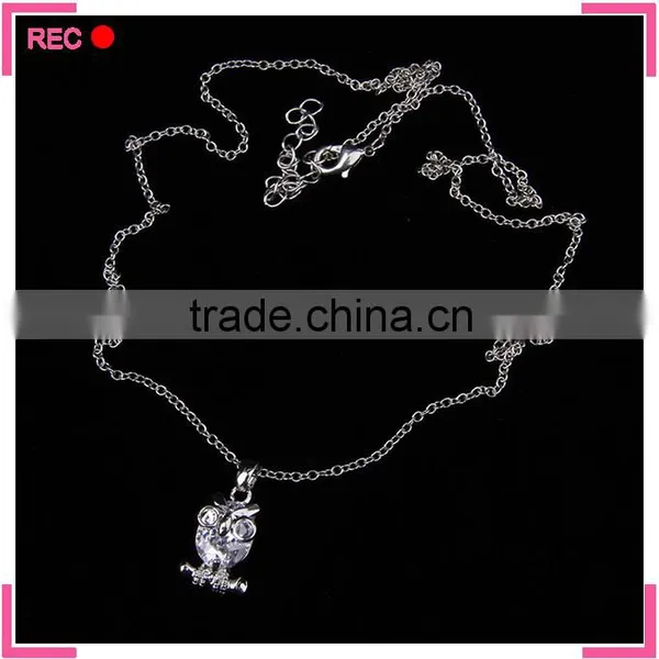 Different Types of Necklace Chains Jewelry, With Owl Pendant Fancy Long Chain Necklace photo-2