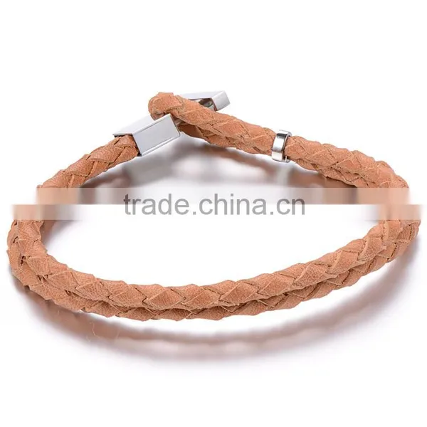 Stainless Steel Geniune Leather Bracelet Pokemon go Bracelet photo-2