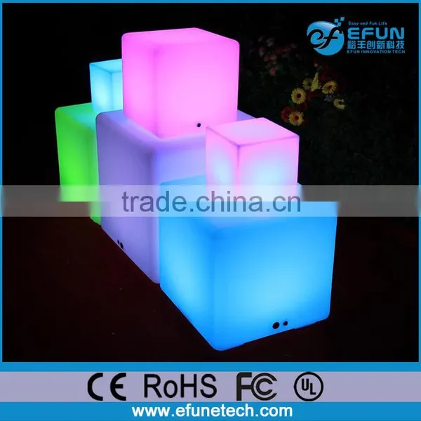 Plastic Wireless Party/salon/bar Decor Furniture, Led Light up Cube Table photo-3