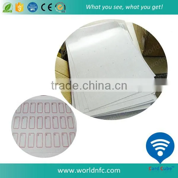 China Suppliers RFID Inlay PVC Sheet for S50,S70, PLUS S2K, S4K, Desfire EV1 2K/4K/8K, Ultralight, I Code Sli
