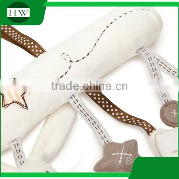 Wholesale Custom Soft Plush Rabbit Beer Musical Baby Kids Hanging Bed Stroller Rattle Toys photo-3