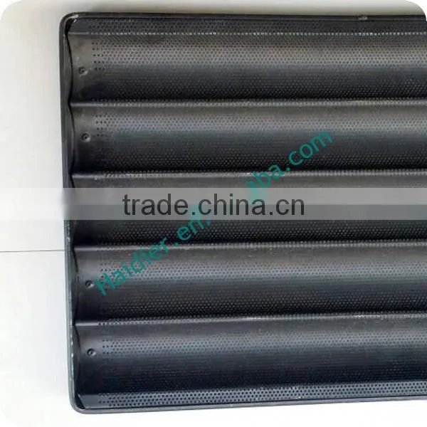 Aluminum Alloy 5 Grooves 400*600 Perforated Teflon Coated Baguette Tray/ French Bread Baking Tray photo-3
