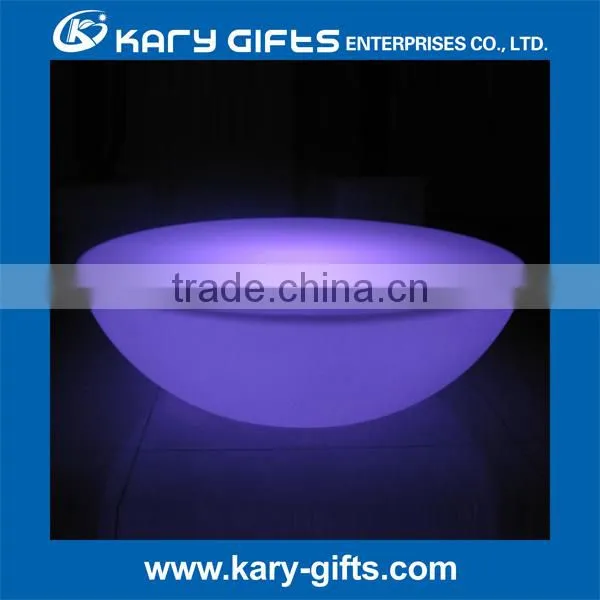 PE Ploythene Colorful Round Coffee Table Led Coffee Table LED Furniture photo-2