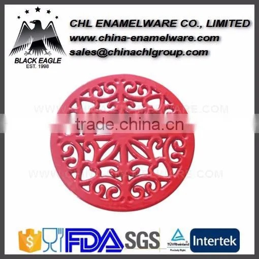 Customized Cast Iron Enameling Trivet With Sunflower photo-5