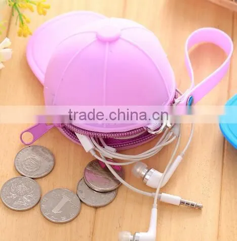 Cy277 Creative Small Silicone Hat Coin Purse Cute Kids Cartoon Mini Wallet Kawaii Bag Coin Pouch Children Purse photo-2