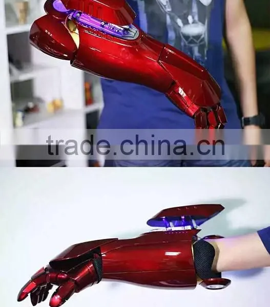 New Arrival Cool Ironman Arm 1:1 Wearable MK7 Flashing Light Arm Gloves,Cosplay Costume Remote Control Gloves With LED Light photo-6