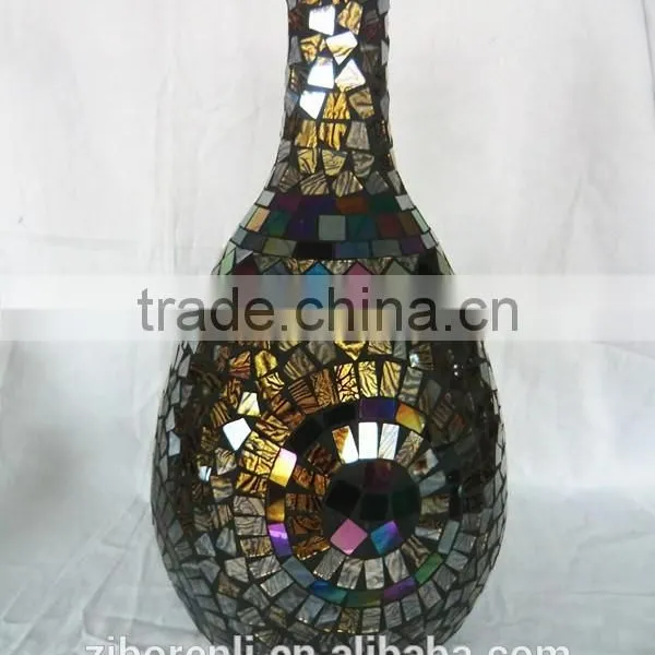 Egypt Style Mirrored Mosaic Antique Murano Vases photo-4