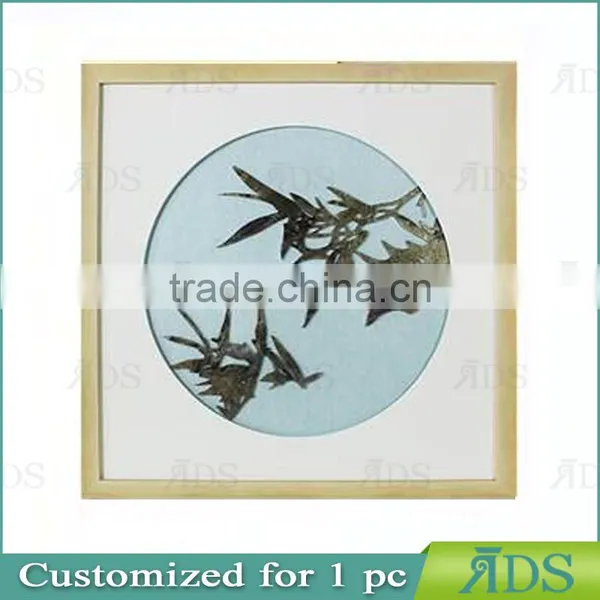 Framed Handmade Iron Slice Shadow Box Wall Decoration Bamboo Design photo-4