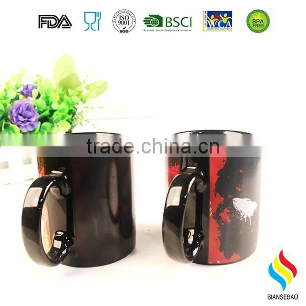 20oz Black Cheap Ceramic Coffee Mugs photo-3
