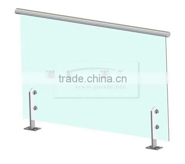 JINXIN Customed Decorative Stainless Steel Glass Railing Systems Dubai Stainless Steel Railings