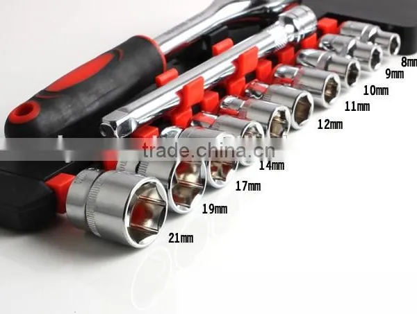 12pcs 3/8" Ratchet Wrench Socket Set Socket Spanner Hex Screwdriver photo-2