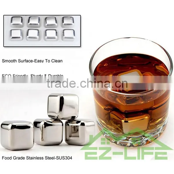 2017 Ruian Wholesale Custom Engraved Stainless Steel Whisky Cooler Rocks/whisky Stones/wine Ice Cubes photo-2