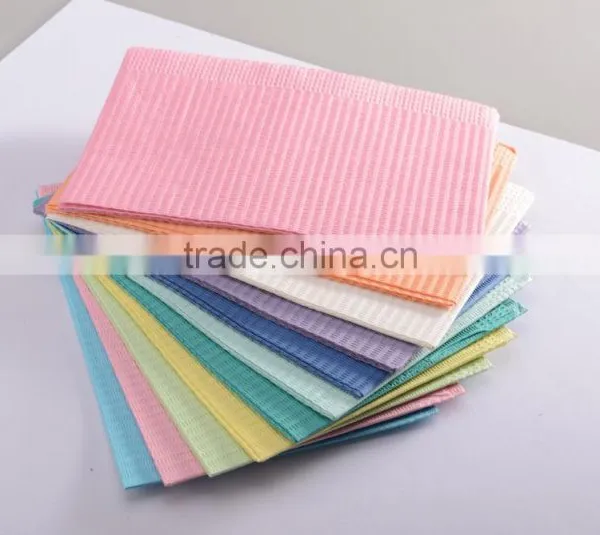 Low Price Disposable Colorful 3ply Dental Bib /patient Bib for Teeth Whitening photo-3