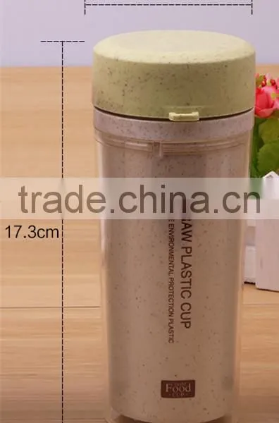 L00012 Europe Most Popular Wheat Material Pink Lid Plastic Joyshaker Water Bottle/plastic Water Bottle From Yiwu photo-6