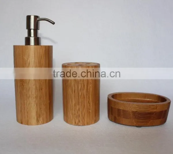 Mad Selling Hotel Style Bamboo Bathroom Set photo-3