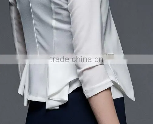 2015 Casual Beautiful Lady Top With Back Hem Panel Blazer 155277 photo-2
