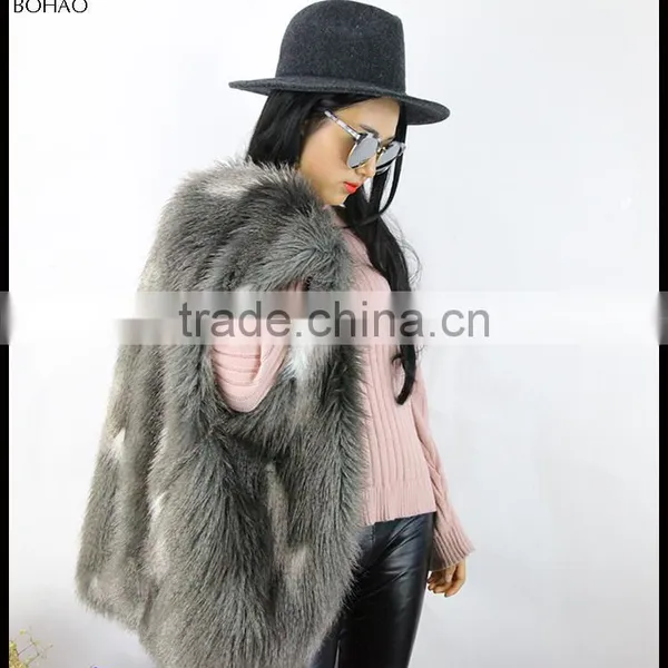 Top High Quality And Hot Sale Ladies Grey Men-made Fur Vest photo-6