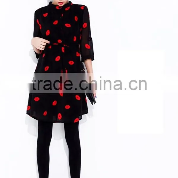 Korea Summer Fashion Red Slips Dress 2015 photo-3