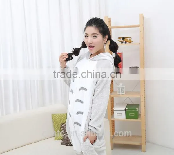 Flannel Cartoon Adult Animal Jumpsuit Animal Pajamas Jumpsuit Totoro Design photo-4