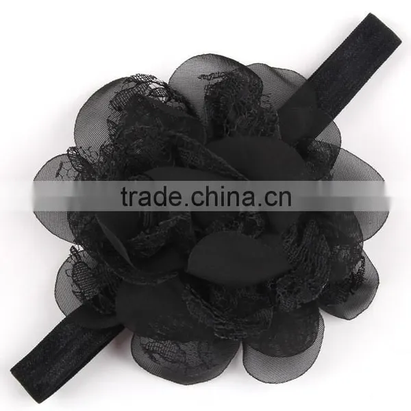 YA-04 2015 Sales Hot Lace Chiffon Flower Children's Hair Band photo-3