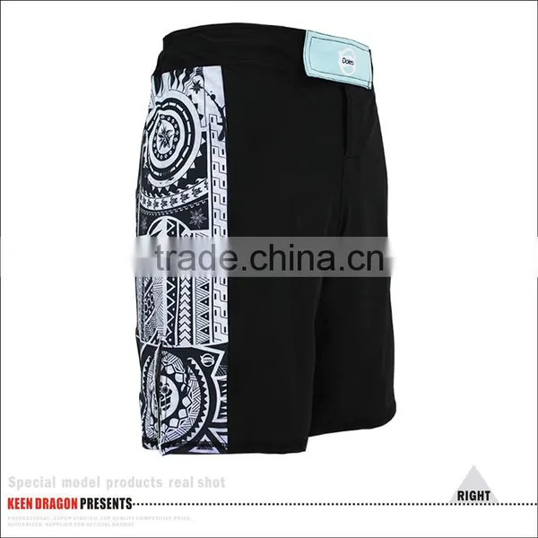 100% Polyester Training Wear Stretch Side Panel Mens Fight Mma Shorts photo-4