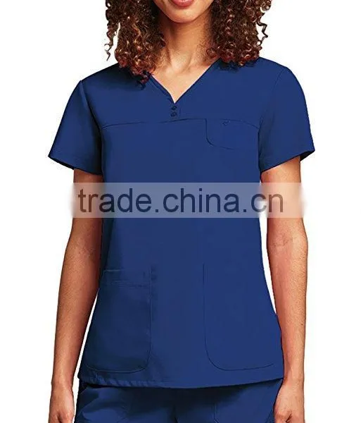 Colorful 2017 Custom Fashionable Scrub Top Nurse Hospital Uniforms Medical Scrubs Designs photo-3