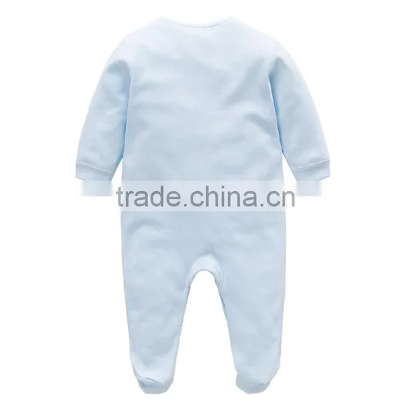 Wholesale Baby Cotton Romper Footed Bodysuit Long Sleeve Baby Onesie photo-2