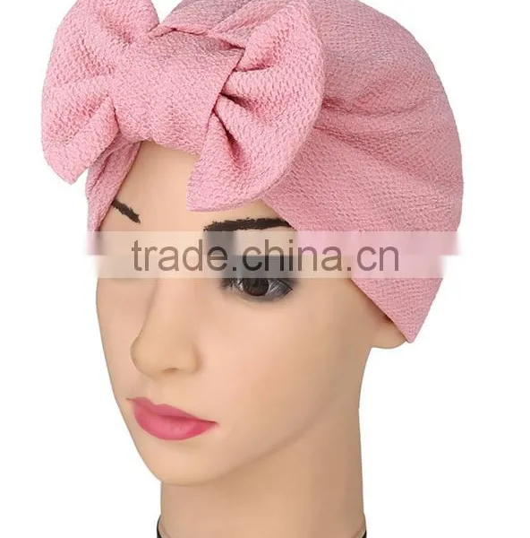 2017 Spring and Summer Europe and the United States Trade India Headscarf Hat Head Cap Bowknot Pineapple Flower Muslim Cap photo-2