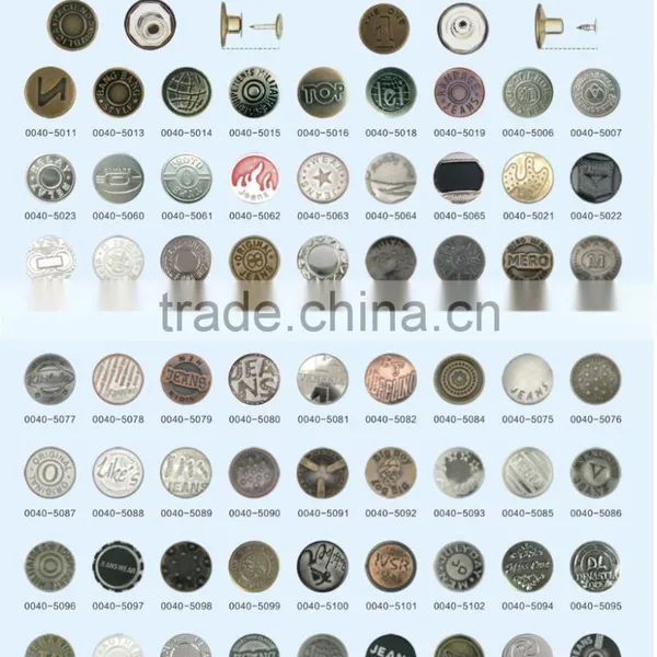 Low Price Hight Quality Geometric Pattern Jean Button Zamak Button photo-6