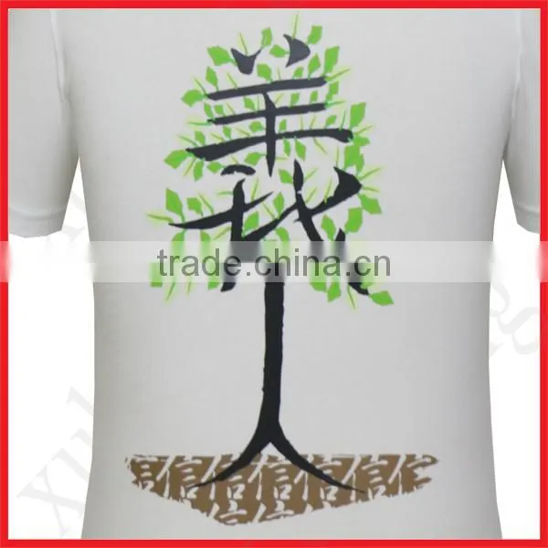 Tshirts With Logo Rubber Printing Ring Spun Cotton photo-6
