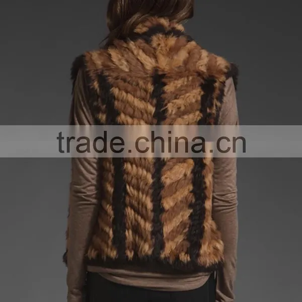 China Factory Wholesale YR570 Wholesale and Retail China Supply Hand Knit Rabbit Fur Wear Vests photo-5