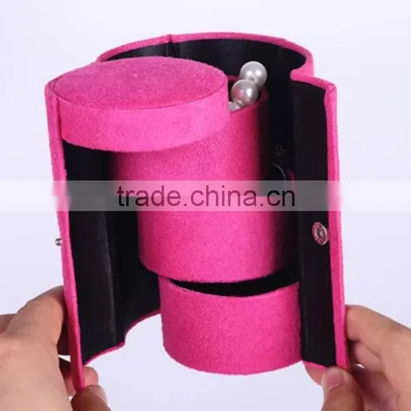 New Arrival 3 Layer Folding Jewelry Box,Velvet Organizer Box for Jewelry photo-3